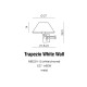 Lampa TRAPEZIO WHITE WALL MB2311-S WH whiteMetal/farbric Azzardo