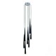 Lampa STYLO 8 pendant MD 1220A-8 black metal/glass Azzardo